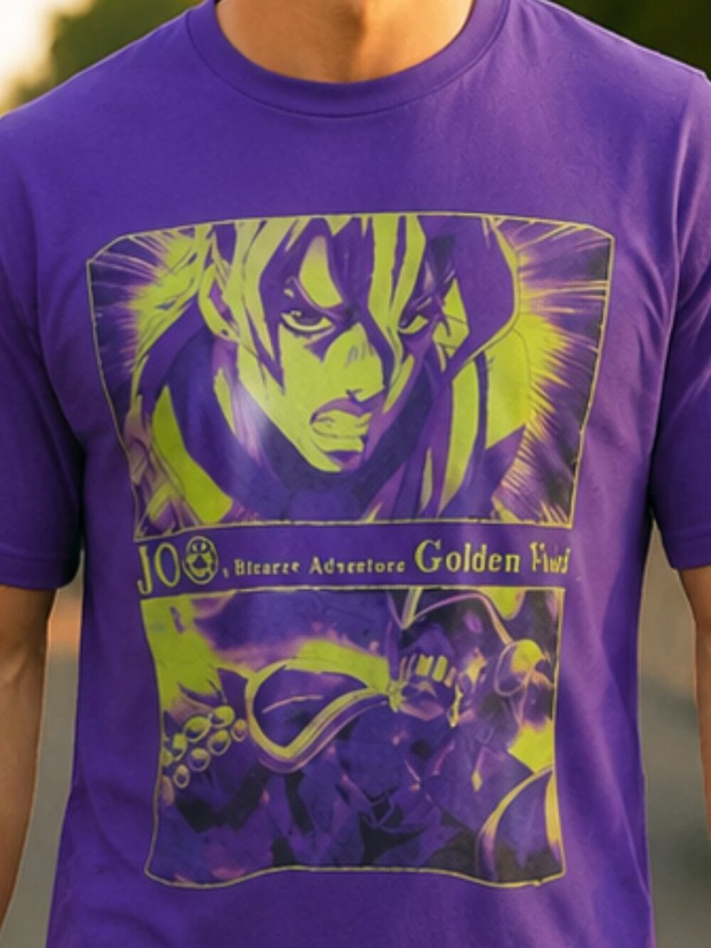 ** RARE ** MEN'S JOJO'S BIZZARE ADVENTURE ANIME SHIRT MENS SIZE LARGE (L) MANGA